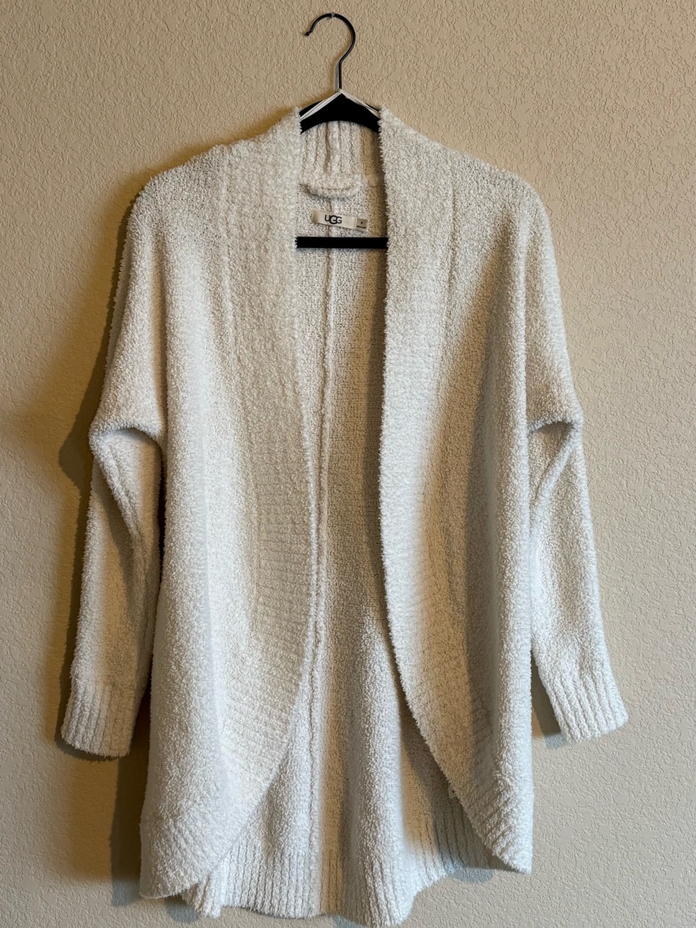 UGG Women's Cream Open-Front Plush Cardigan